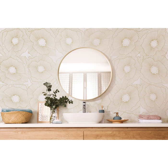 Плитка керамогранітна Art Deco White Spritz Natural 297,5x297,5x9,9 Aparici
