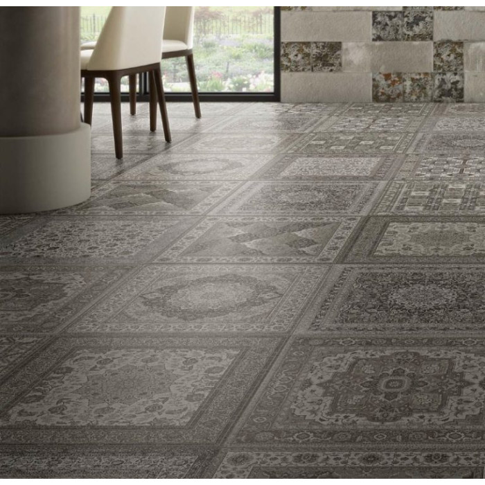 Плитка керамогранітна Kilim Black Natural 595,5x595,5x9 Aparici
