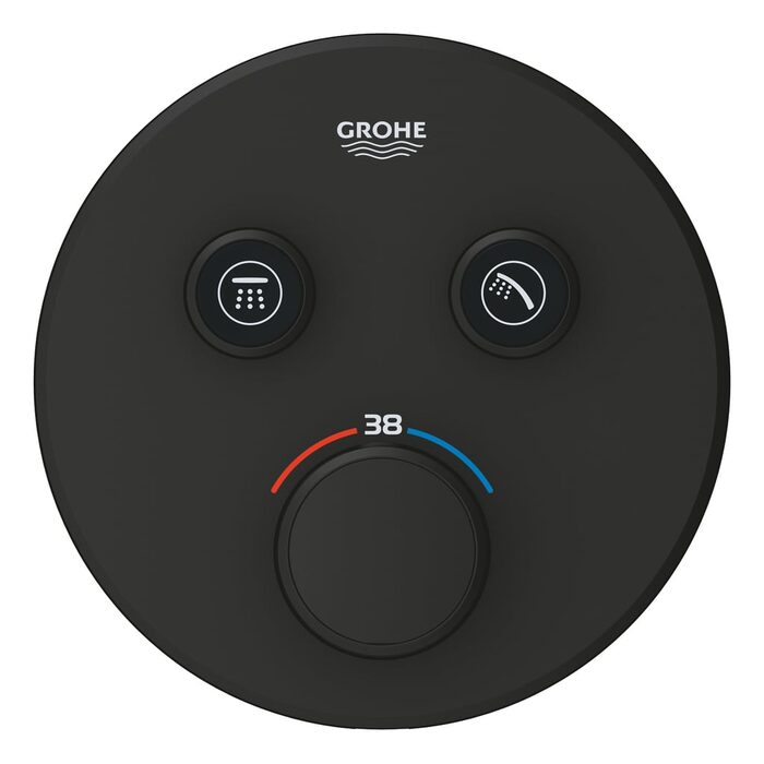 29507KF0 Grohtherm SmartControl Зовнішня частина термостату прихованого монтажу на 2 споживачі, чорний (1 сорт)