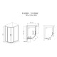 R12080RG Душова кабіна ROUND напівкругла 1200x800x1900 мм скло grape (2 частини)