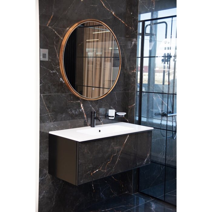 Шафка під умивальник Tile Black 1000 Shinestone Black Air-Line