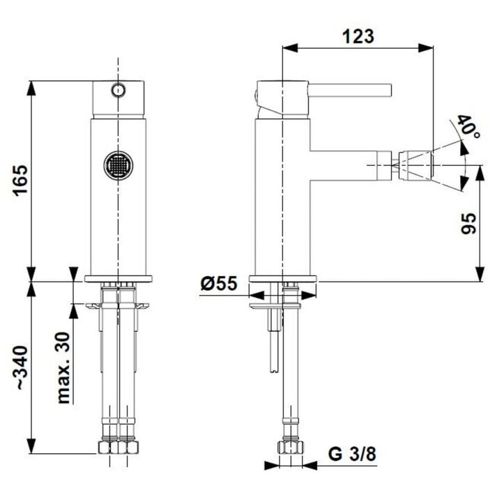 Змішувач для біде MOZA GOLD 5037-015-31 KFA ARMATURA