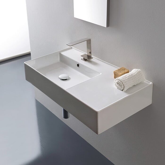 Умивальник Teorema 2.0 80 DX 5115 Glossy White SCARABEO