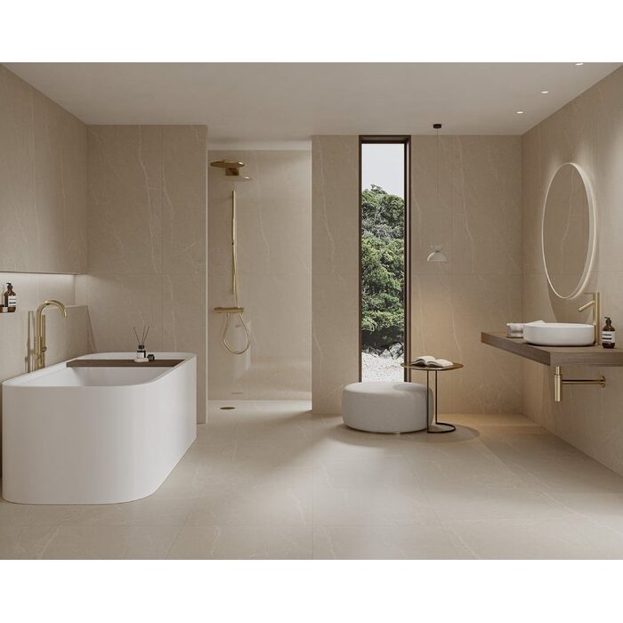 Плитка керамогранітна Minirock U118 Beige RECT 598x598x8 Paradyz