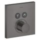 36715340 AXM ShowerSelect Square Зовнішня частина термостата, brushed black chrome (1 сорт)
