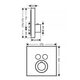 36715340 AXM ShowerSelect Square Зовнішня частина термостата, brushed black chrome (1 сорт)