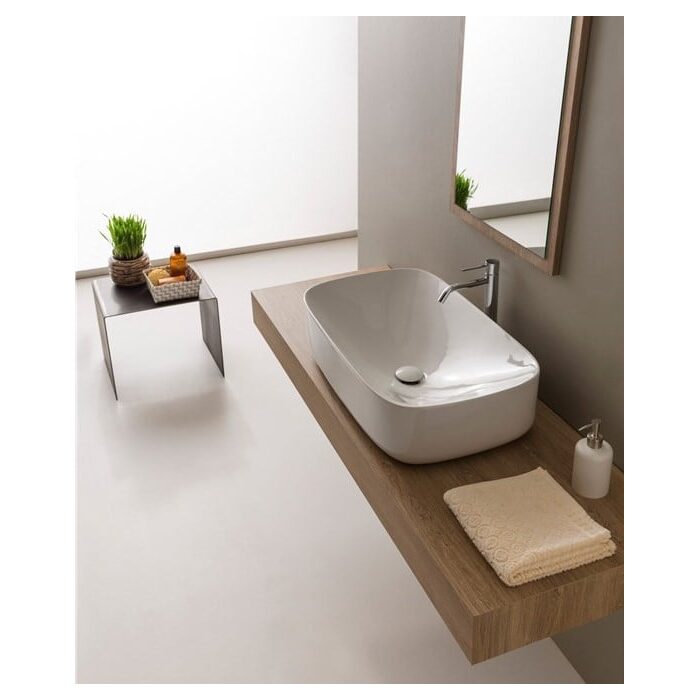 Умивальник Moon 70 H18 5502W  White Scarabeo