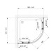 R90RCB Душова кабіна ROUND напівкругла чорна 900x900x1900 мм скло прозоре