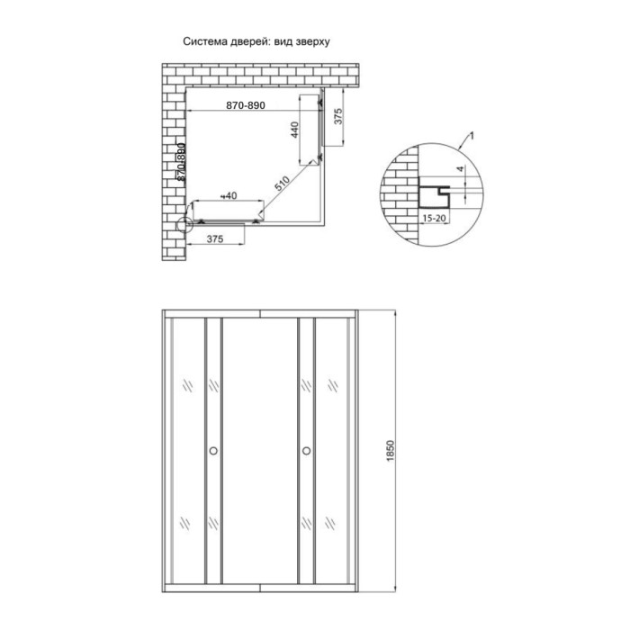 Душова кабіна Lidz Wawel SC90x90.SAT.LOW.FR, скло Frost 4 мм без піддона
