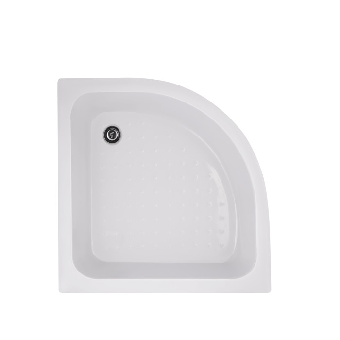 Душова кабіна Latwa SC80x80.SAT.MID.GR полукругла, скло тон. 4 мм + Душовий піддон KAPIELKA ST80x80x26, з панеллю Lidz