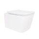 Унітаз підвісний Crow Rimless 485х340х330 мм, White, з сидінням Slim Duroplast/ Soft-close/ Quick Release QT05335171RW Qtap