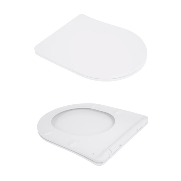 Унітаз підвісний Jay Rimless 485×360×320 мм, White, з сидінням Slim Duroplast/ Soft-close/ Quick Relase QT07335177RW Qtap