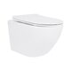 Унітаз підвісний Jay Rimless 485×360×320 мм, White, з сидінням Slim Duroplast/ Soft-close/ Quick Relase QT07335177RW Qtap