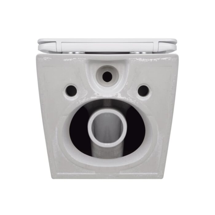 Унітаз підвісний Jay Rimless 485×360×320 мм, White, з сидінням Slim Duroplast/ Soft-close/ Quick Relase QT07335177RW Qtap