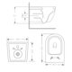 Унітаз підвісний Qtap Jay Ultra Quiet 485х360х320 мм, Matt Black, сидінням Slim Duroplast/ Soft-close/ Quick Relase QT07335177MB