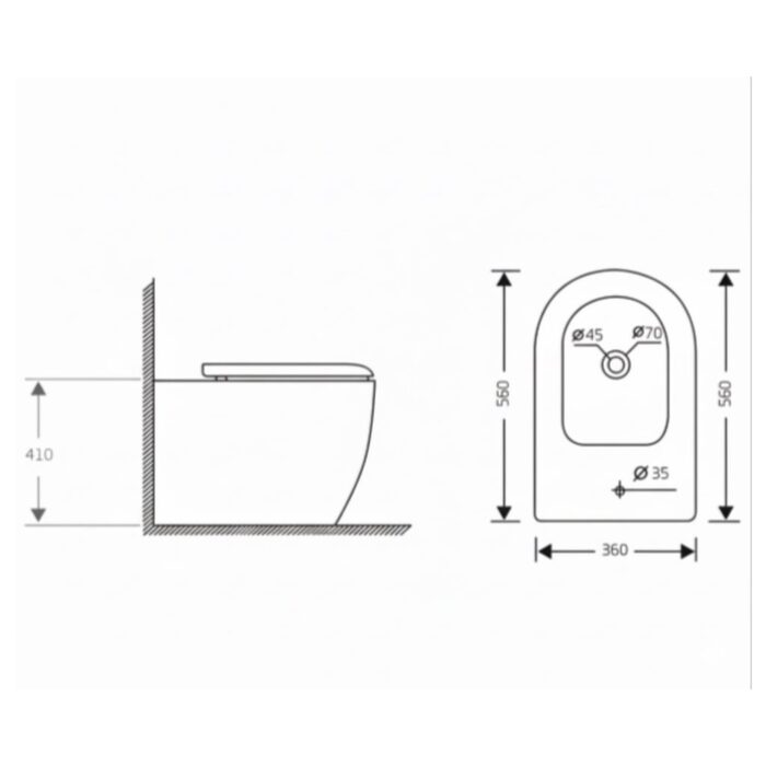 Біде підлогове Qtap Jay 560х360х410 мм, White QT07443375W