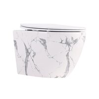 Унітаз підвісний Robin Ultra Quiet 490×365×325 мм, Marble, з сидінням Slim Duroplast / Soft-close / Quick Release QT13332381АSMR Qtap