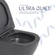 Унітаз підвісний Robin Ultra Quiet 490×365×325 мм, Anthracite, з сидінням Slim Duroplast / Soft-close / Quick Release QT13332381АSAN Qtap