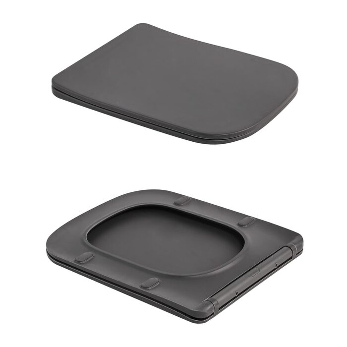 Унітаз підвісний Tern Ultra Quiet 490×365×325 мм, Anthracite, з сидінням Slim Duroplast / Soft-close / Quick Release QT17332303ASAN Qtap