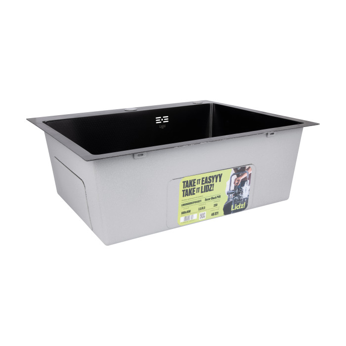 Lidz Handmade H6050HB Мийка для кухні інтегрована Decor Black PVD Honeycomb 2,5/0,5 мм LDH6050BDECPVD48371