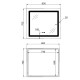 Дзеркало Lidz Kubis 700х800 з LED-підсвічуванням Touch, з антизапотіванням, з димером, рег. яскравості LD78LF904708048447
