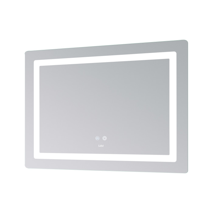 Дзеркало Lidz Kubis (KU2) 900х700 з LED-підсвічуванням Touch, з антизапотіванням, з димером, рег. яскравості LD78LF904907048452