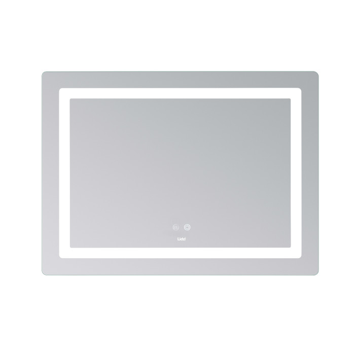 Дзеркало Lidz Kubis (KU2) 900х700 з LED-підсвічуванням Touch, з антизапотіванням, з димером, рег. яскравості LD78LF904907048452