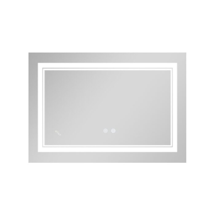 Дзеркало Qtap Cardinal (CA1) 800х600 з LED-підсвічуванням Touch, з антизапотіванням, з димером, рег. темп. кольору (3000-6500K) Reverse QT0478C8060