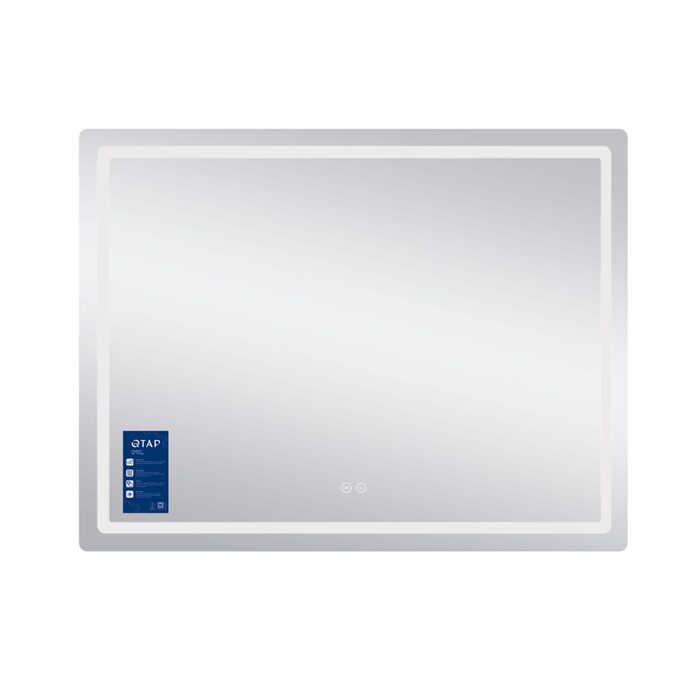 Дзеркало Qtap Mideya MI1) 1200х800 з LED-підсвічуванням Touch, з антизапотіванням, димером, рег. яскравості QT2078F12080
