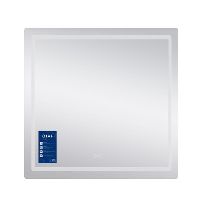 Дзеркало Qtap Mideya (MI2) 700х800 з LED-підсвічуванням Touch, з антизапотіванням, димером, рег. яскравості QT2078DCF7080