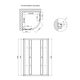 Душова кабіна Lidz Latwa SC90x90.SAT.LOW.DGR, скло темне тоноване 4 мм без піддона