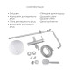 Акційний набір: Lidz Aria 0011F Змішувач для раковини (k35) Nickel + Lidz Aria 1031 Душова система на 3 споживача (з виливом) (k35) Nickel