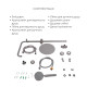Акційний набір: Lidz Aria 0011F Змішувач для раковини (k35) Nickel + Lidz Aria 1120 Душова стійка універсальна на два споживача Nickel