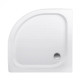 Lidz Набор: Душевая кабина Latwa SC90x90.SAT.LOW.DGR, полукруглая, стекло тонированное 4 мм + Душевой поддон Kapielka ST90x90x14