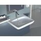 501.461.00.7 Selnova Comfort Умивальник 55см для людей з обмеженими фізичними можливостями, з 1 отв.під змішувач та  переливом, білий глянець (1 сорт)