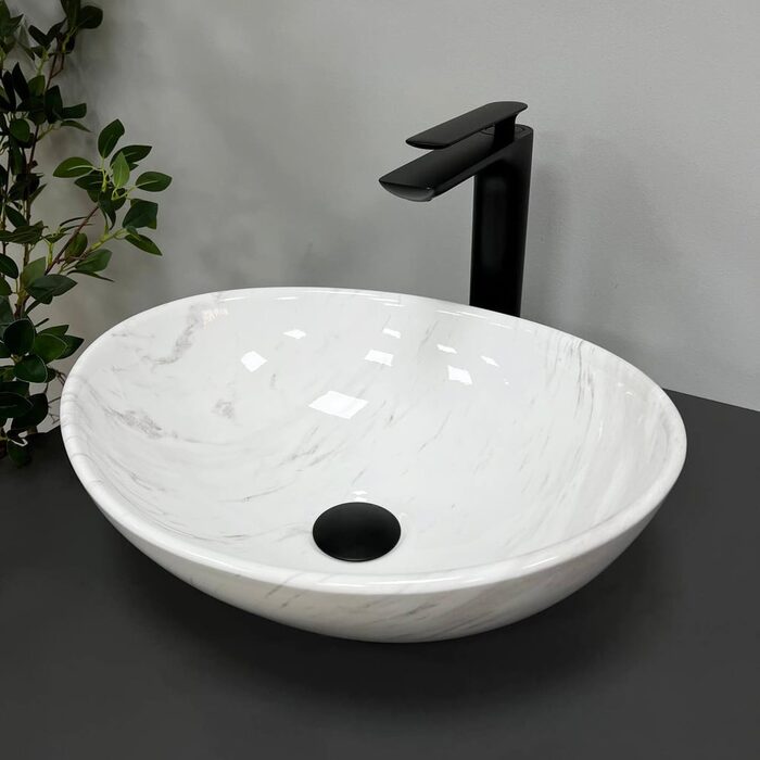 Умивальник (раковина) VBI PARMA MARBLE NATURE GLOSSY накладний