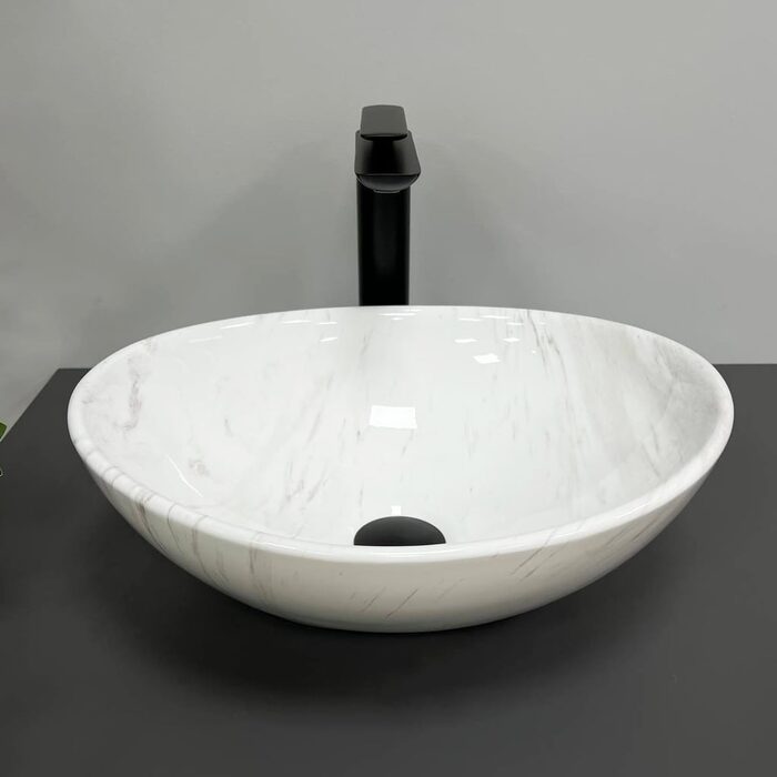 Умивальник (раковина) VBI PARMA MARBLE NATURE GLOSSY накладний