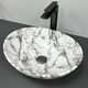 Умивальник (раковина) VBI PARMA STATUARIO BLACK VEINS GLOSSY накладний