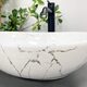 Умивальник (раковина) VBI PARMA WHITE STONE GLOSSY накладний