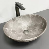 Умивальник (раковина) VBI PARMA DARK GREY STONE MATT накладний