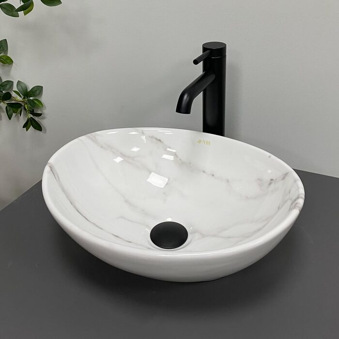 Умивальник (раковина) VBI PARMA CALCATTA GLOSSY накладний