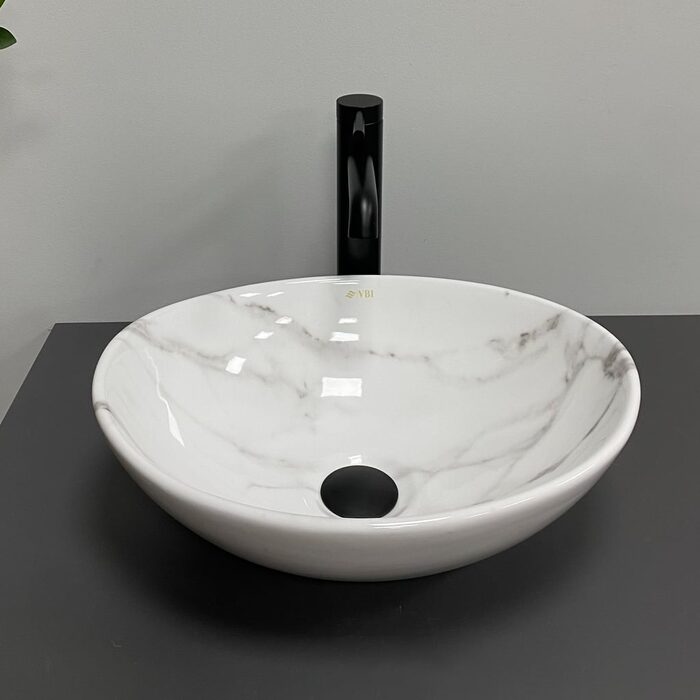 Умивальник (раковина) VBI PARMA CALCATTA GLOSSY накладний