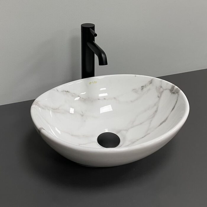 Умивальник (раковина) VBI PARMA CALCATTA GLOSSY накладний