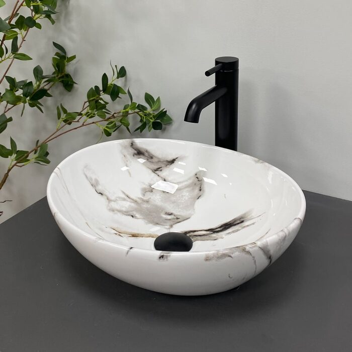 Умивальник (раковина) VBI PARMA CARRARA GLOSSY накладний PARMA CARRARA GLOSSY