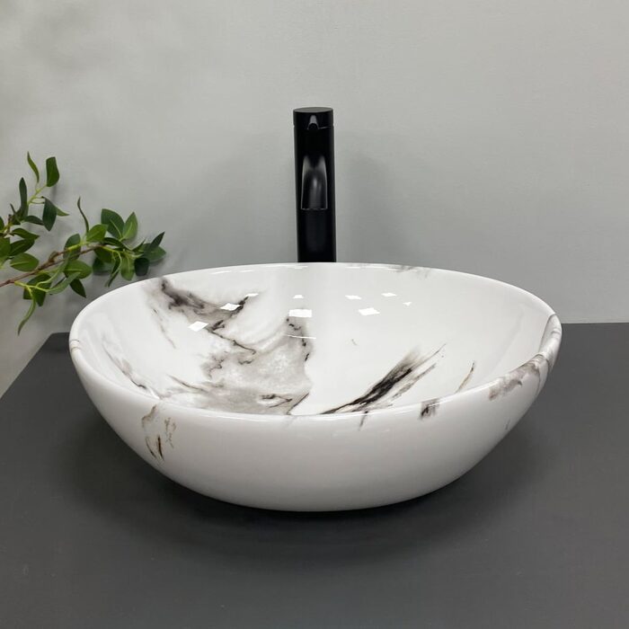Умивальник (раковина) VBI PARMA CARRARA GLOSSY накладний PARMA CARRARA GLOSSY