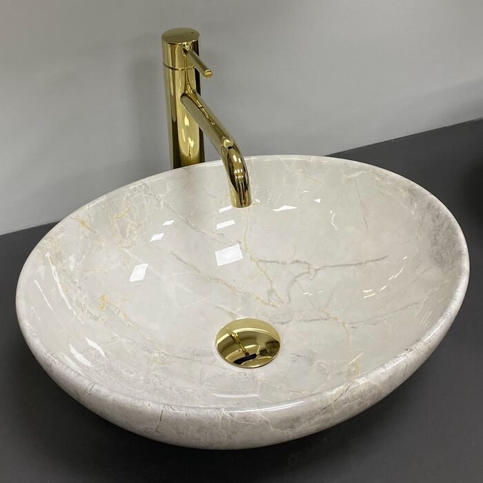 Умивальник (раковина) VBI PARMA LIGHT STONE GLOSSY накладний