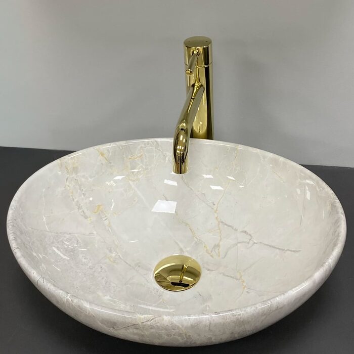 Умивальник (раковина) VBI PARMA LIGHT STONE GLOSSY накладний