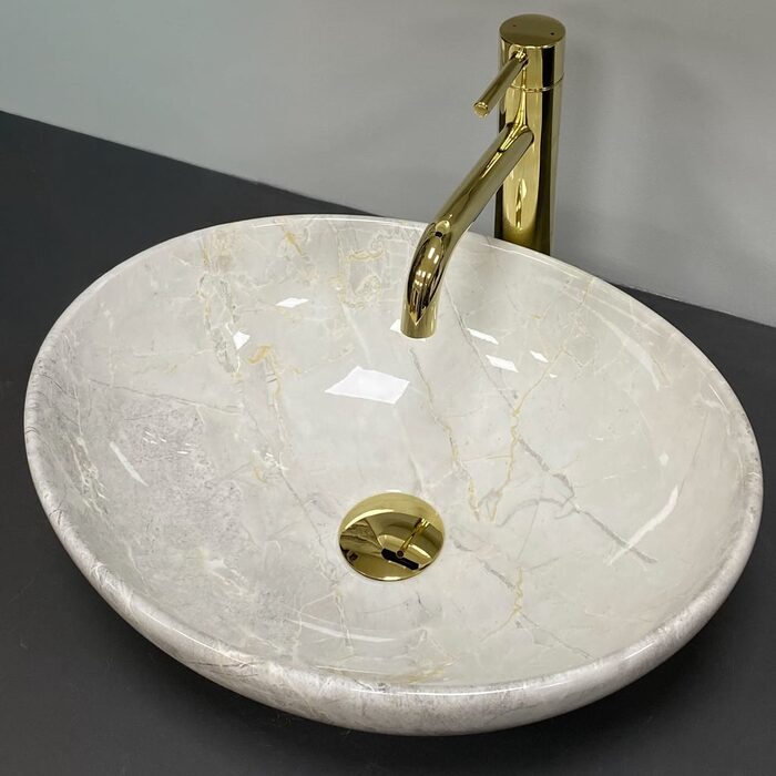 Умивальник (раковина) VBI PARMA LIGHT STONE GLOSSY накладний