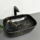 Умивальник (раковина) VBI RAVENNA MARBLE BLACK MATT накладний