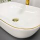 Умивальник (раковина) VBI RAVENNA WHITE GOLD EDGE накладний